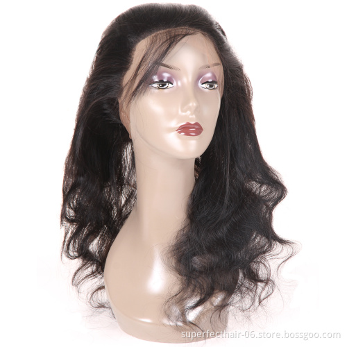 8a Grade 360 Lace Frontal Closure With Bundles Brazilian Virgin Hair Body Wave Natural Color 100%  Remy Human Hair